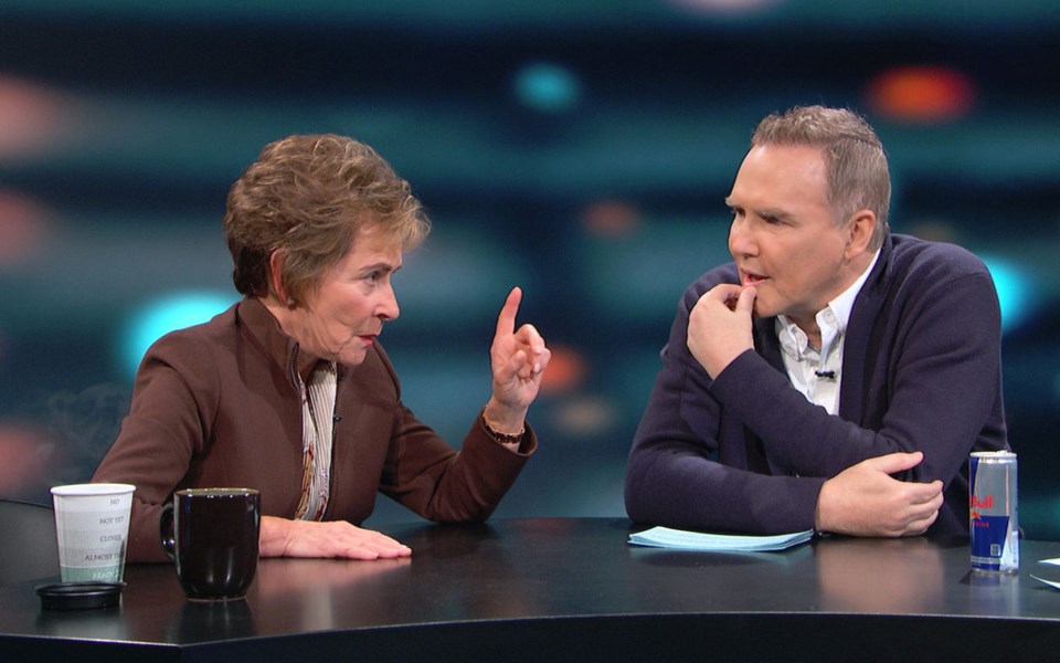 Norm Macdonald with Judge Judy on Norm Macdonald Has a Show.