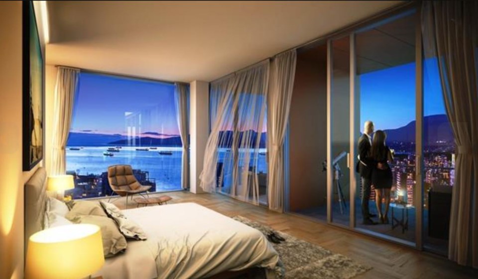 Vancouver house penthouse master bedroom