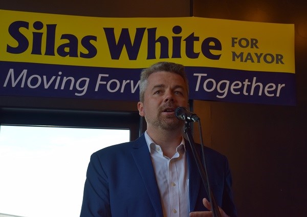 Silas White at his campaign launch