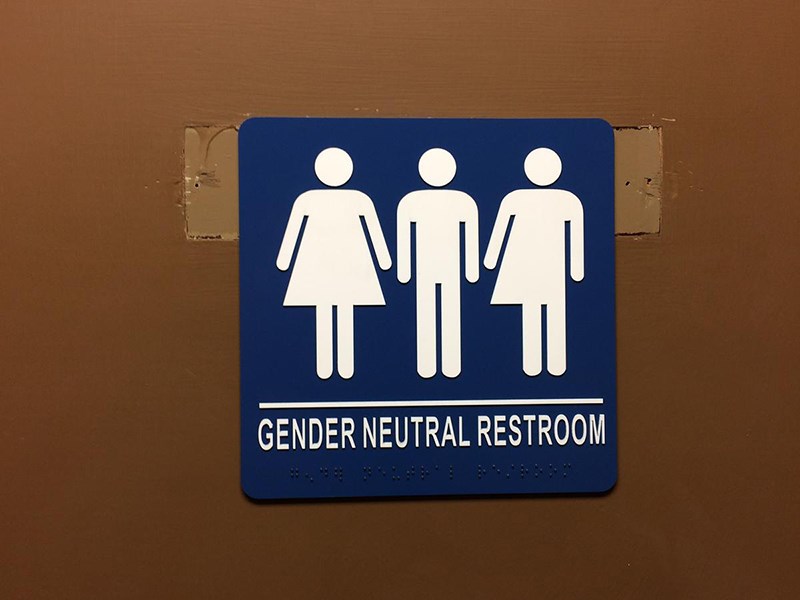 Gender-neutral washroom at Powell River city hall