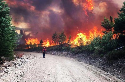 A fire outside of Princeton in 2017