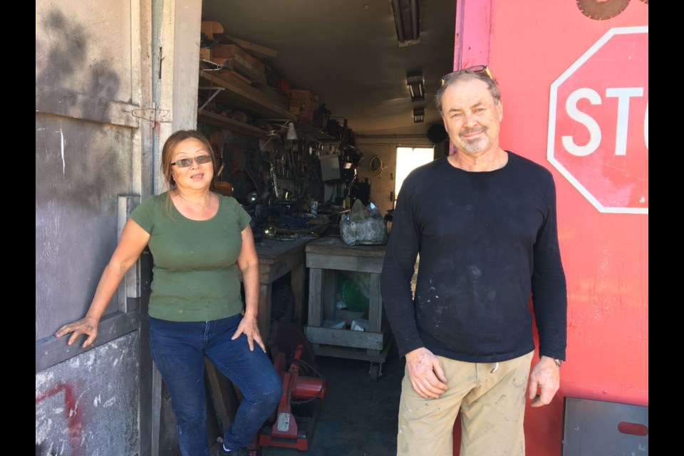 Sculptors Mary-Ann Liu and Paul Slipper work out of a mysterious, post-apocalyptic-like workshop studio in Railtown. Photo Grant Lawrence