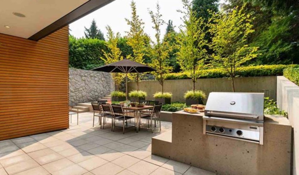 Shaughnessy uber cool modern house patio bbq