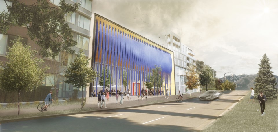 Rendering of the main facade for the proposal new Alliance Francaise building on Cambie Street.