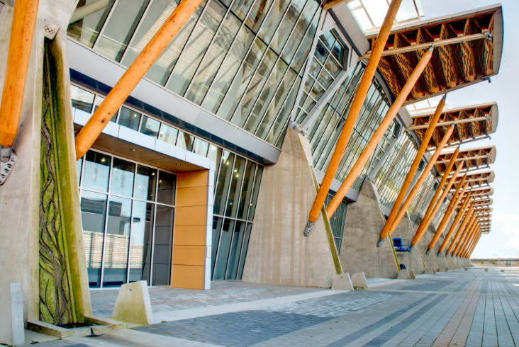 Musqueam artist Susan Point created the Buttress Runnels on the Richmond Oval. Photo: Submitted