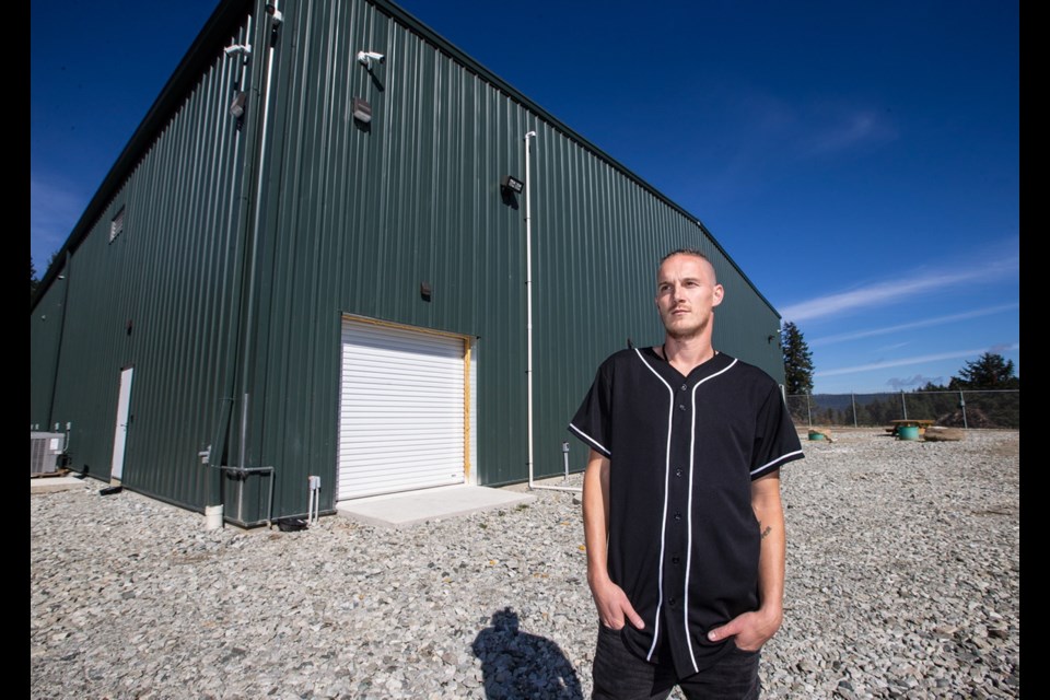 Tyler Rumi at the Good Buds production facility on North End Road on Salt Spring Island.