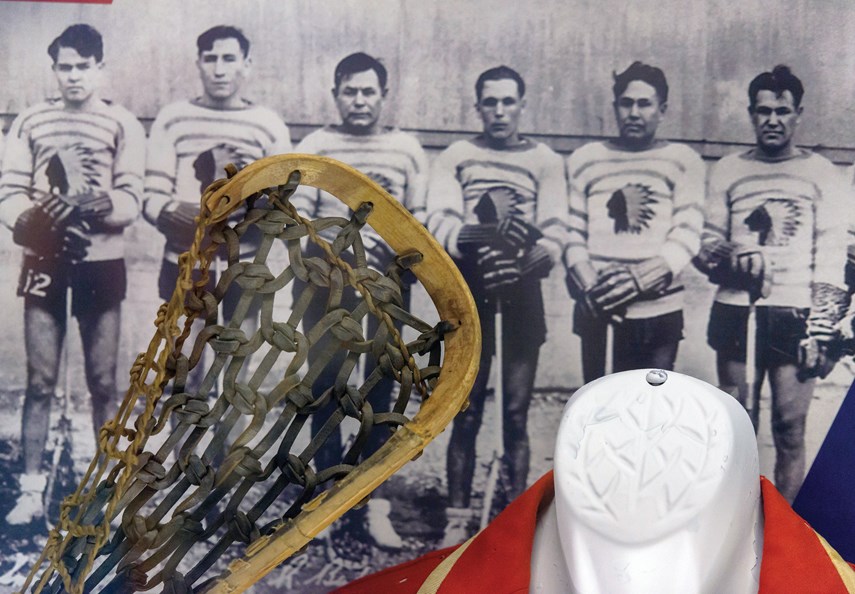 The famed North Shore Indians, high-flying pioneers in the sport of box lacrosse in British Columbia in the 1930s, are honoured alongside several other North Shore athletes and builders in the new Indigenous Sport Gallery now open at the BC Sports Hall of Fame. photo BC Sports Hall of Fame