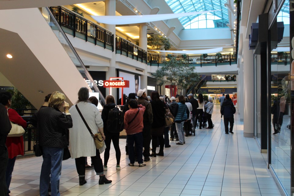 Crowds lined up in Royal City Centre for this week's opening of Winners.