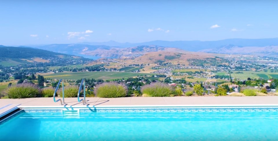 Okanagan Valley mansion exterior view