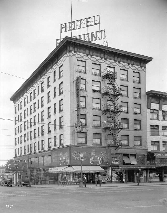 Hotel Belmont, August 1932 Photo by Stuart Thomson/Vancouver Archives