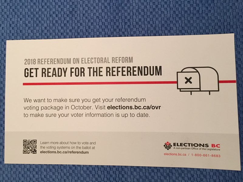 BC Referendum on Electoral Reform