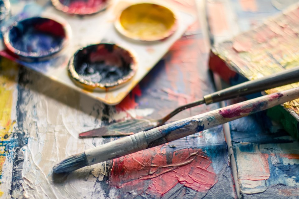 artist palette, stock photo