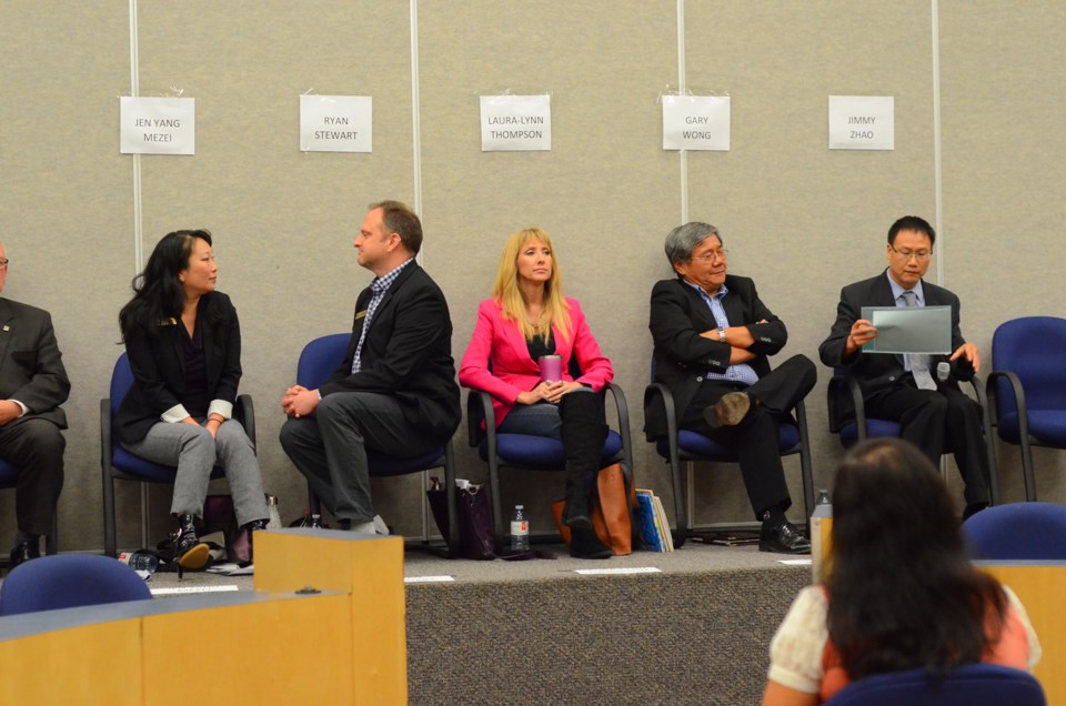 all-candidates meeting, trustees, Burnaby