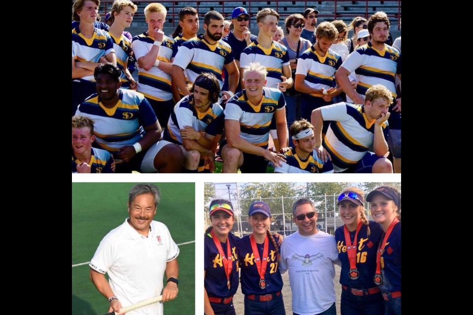 Sports Champions winners include (from top clockwise): South Delta Sun Devils rugby team, Fred Wells and Landon Kitagawa.