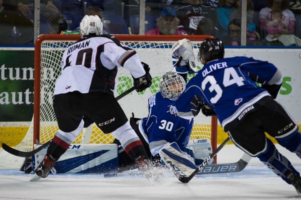 Action from Royals and Giants WHL game Sunday
