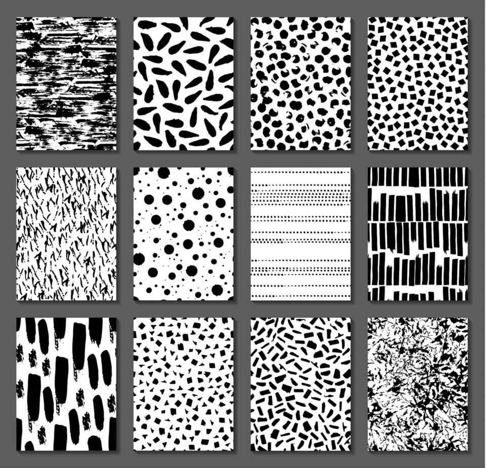 Black and white patterns, stock photo