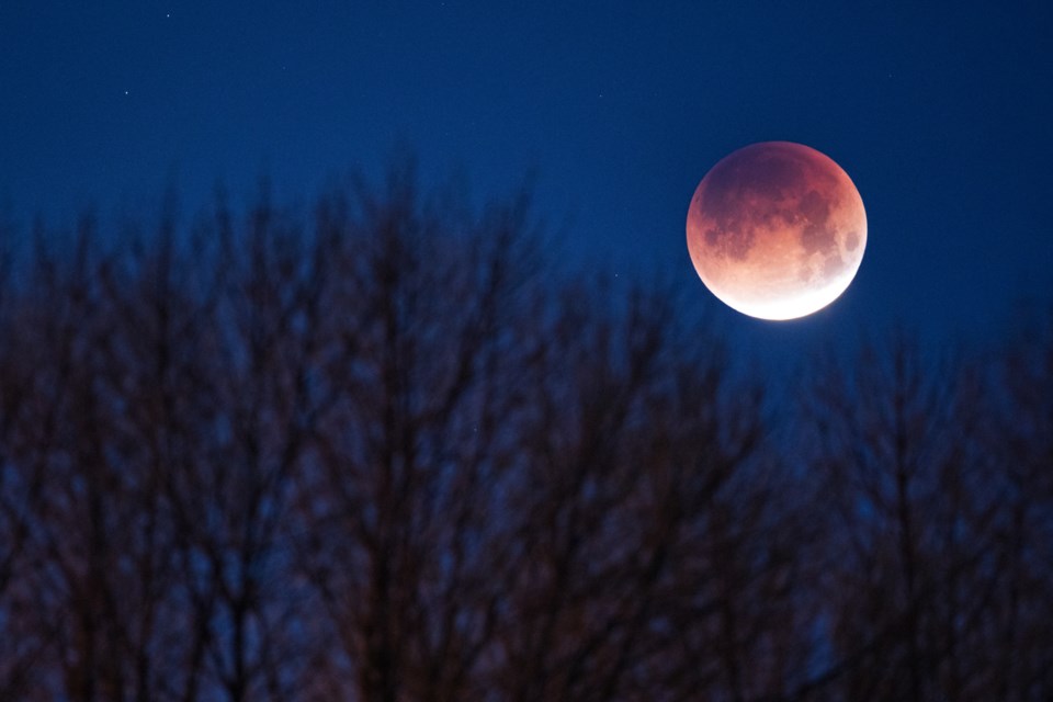 Stargazers will enjoy the celestial treat of a Full Hunter’s Moon or “blood moon” on Oct. 24. Photo
