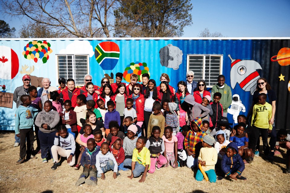 Eleven Hugh Boyd students and alumni travelled to Lanseria, South Africa to build a classroom for local students. Kyle Gomes photo