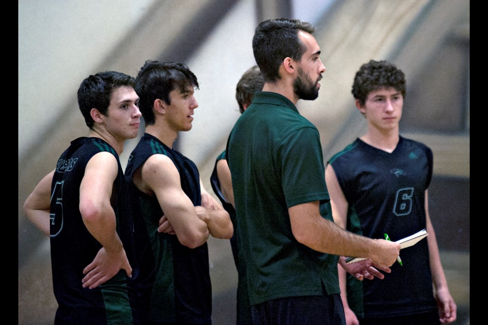 Andrew Robson is now teaching and coaching back at his former high school where he is guiding the Delta Pacers senior boys team this season.