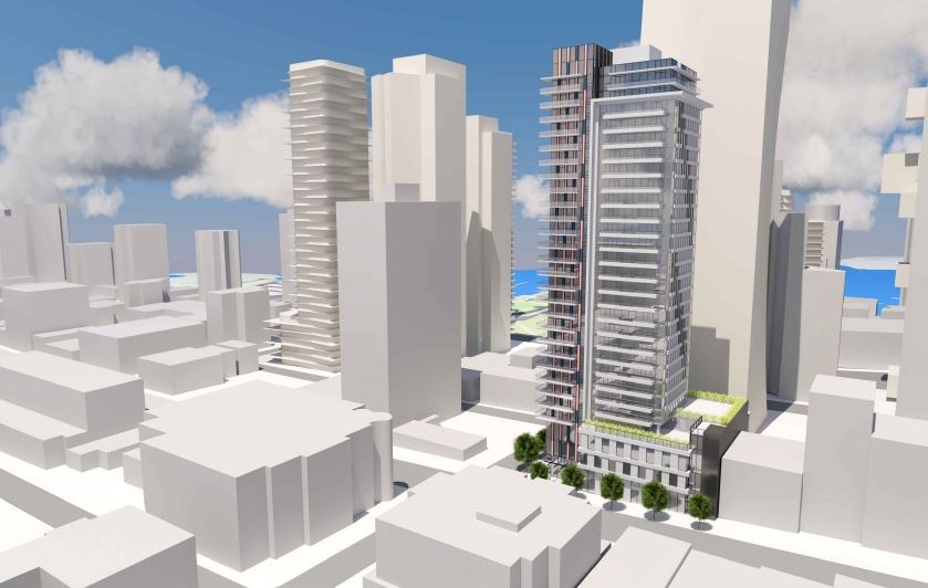 IBI Group submitted the application for the project at 1555 Robson St.