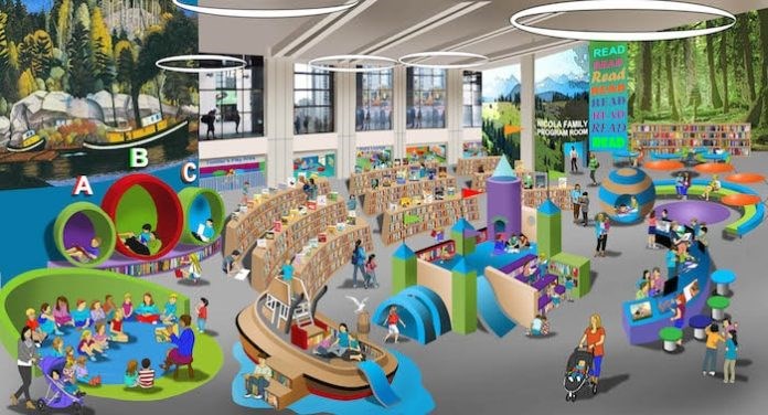 The downtown branch of the Vancouver Public Library is expanding its popular Children’s Library. Ren