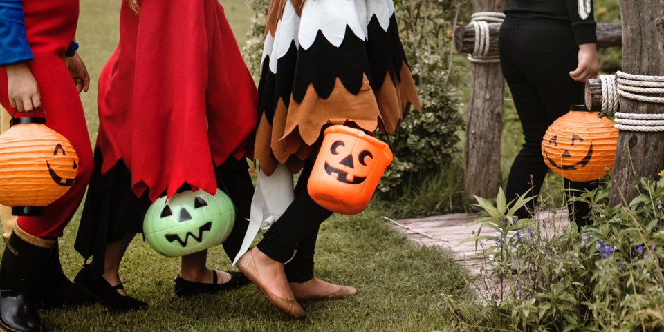 Trick or treating, Halloween, stock photo