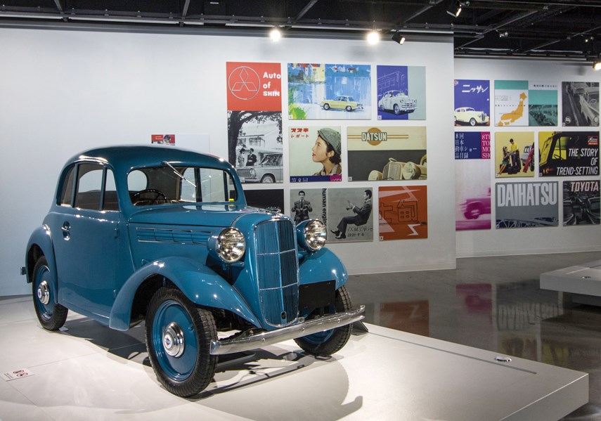 Literally known as the Son of Dat, the first Datsun was the smallest of a range of cars built by the DAT corporation in the 1930s. This model is one of the intriguing cars on display at the Petersen Automotive Museum in Los Angeles, many of which show a delicacy and simplicity that is absent from the aggressive, tech-filled cars of today. photo Brendan McAleer