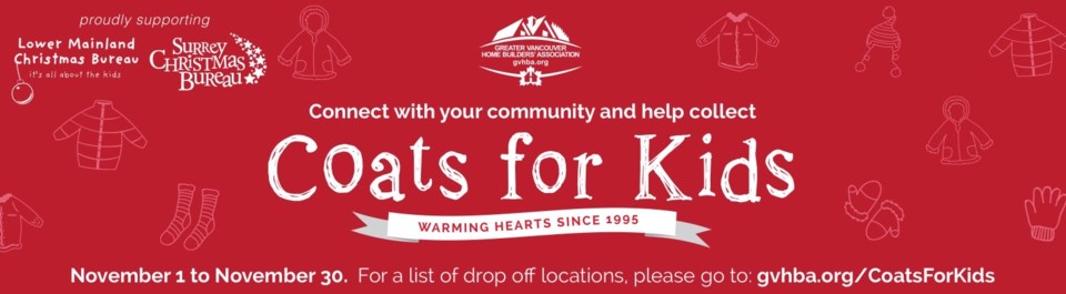 Coats for Kids campaign kids off - Tri-City News