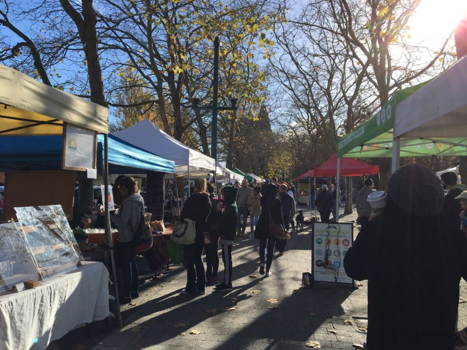 On Sunday, the sun and the Hastings Park Winter Farmers Market returned. Photo Grant Lawrence
