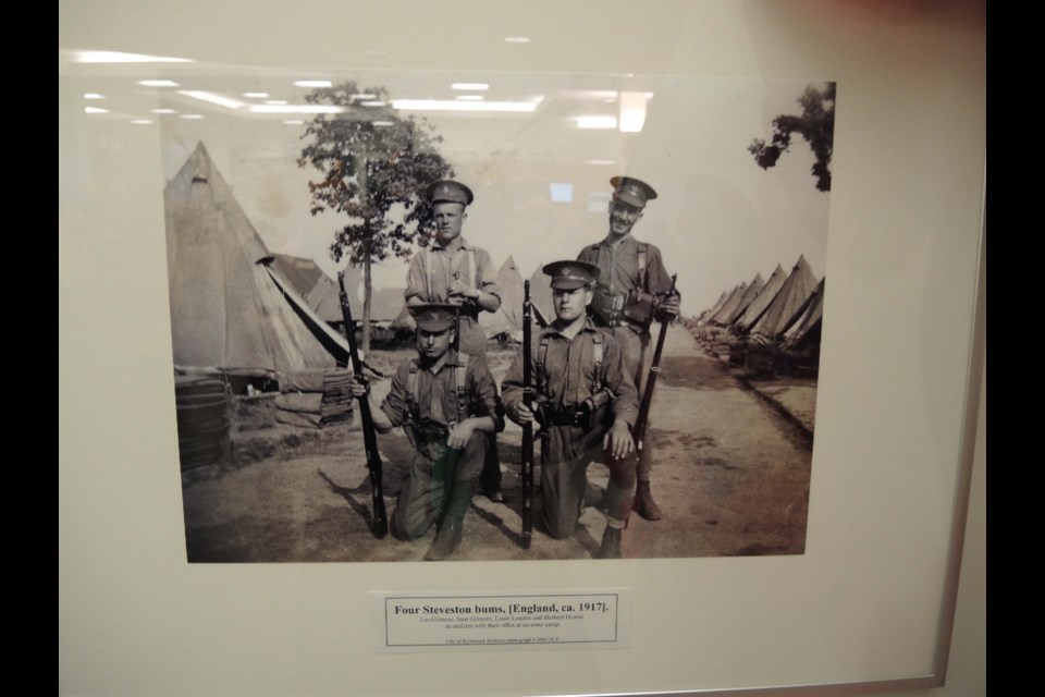 The four "Steveston bums" in 1917. Photo courtesy of the Friends of the Richmond Archives