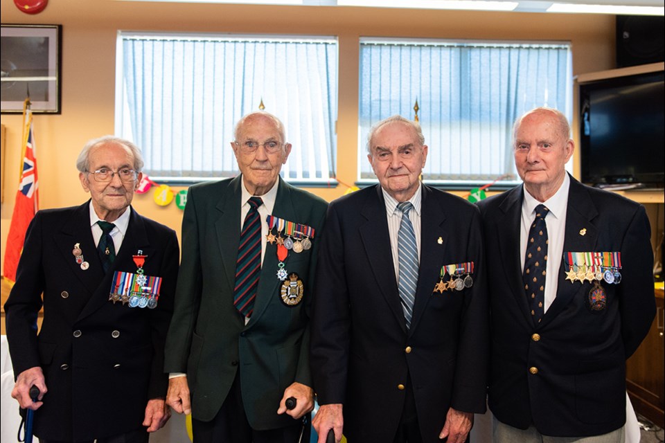 Ted Arsenault (100), Ted Gregoire (100), Oscar Runzer (95) and Jim Crombie (95).