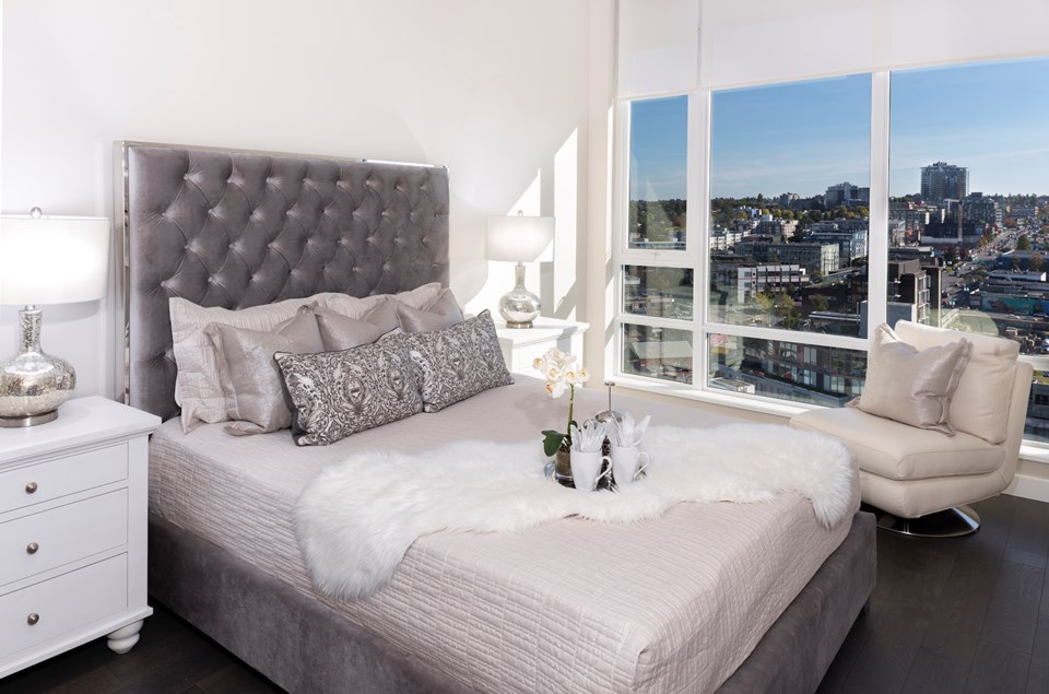 Millionaire Lottery prize home Vancouver condo master bedroom