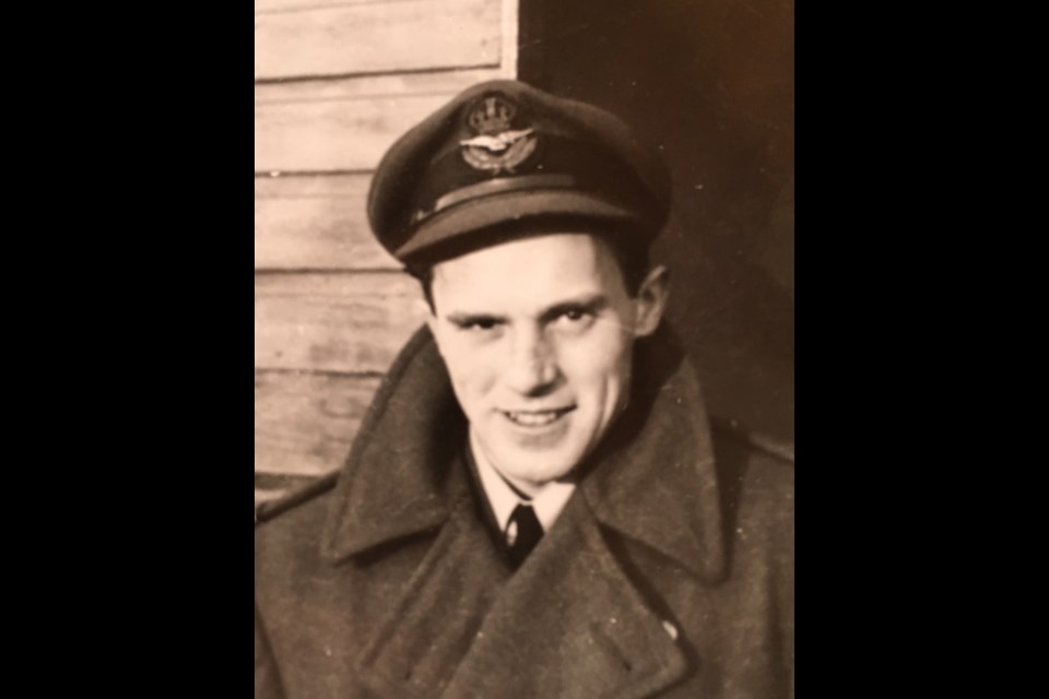 RCAF pilot Bruce Mitchell while stationed in Britain during the Second World War.