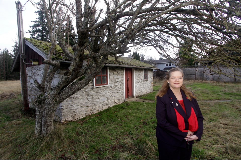 Coun. Cynthia Day at the Colwood Dairy and Cheese House off Goldstream Avenue: ñI think itÍs fabulous that a developer has seen the potential.î