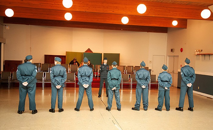 Squamish’s 835 Griffin Royal Canadian Air Squadron performs a Change of Command parade between outgoing Capt. Angela Sargent and incoming Capt. Andrew King on Nov. 6 at St. John the Devine Anglican Church.