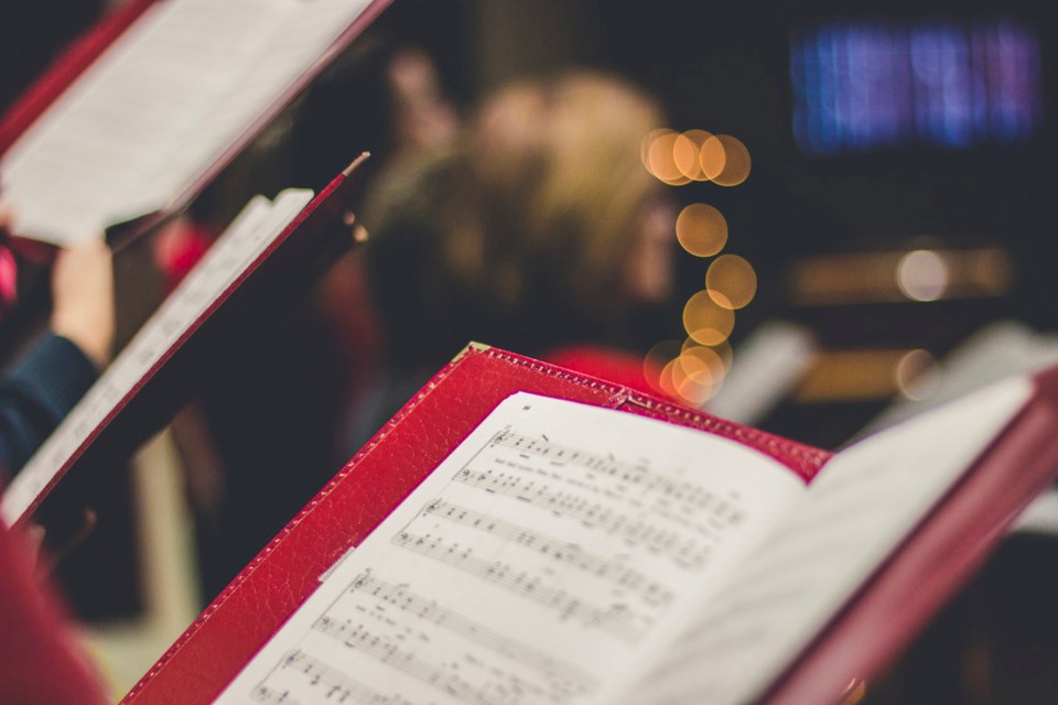 Christmas music, stock photo