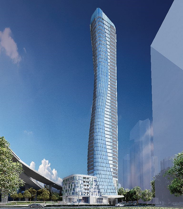 Rendering of tower development proposed for 601 Beach Crescent. GBL Architects