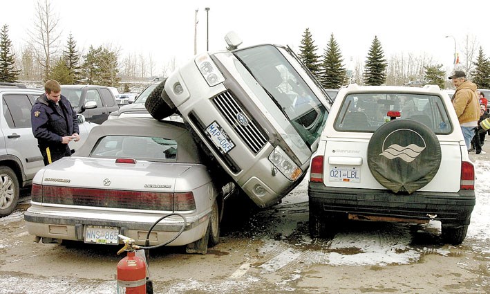 pine centre mall parking lot crash