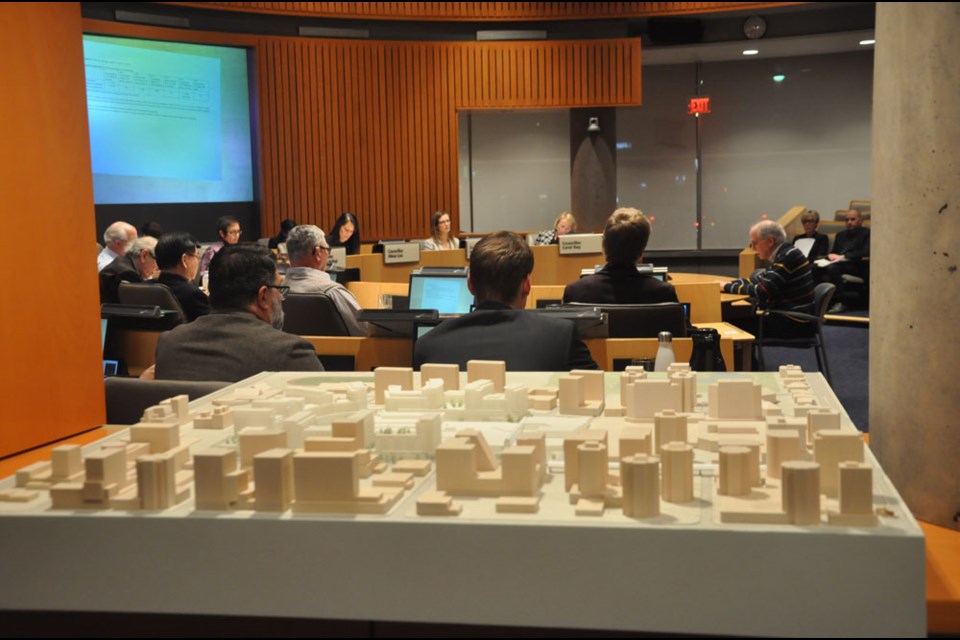 The number of rental units in Richmond Centre development was the focus of discussion at the public hearing Monday night. Daisy Xiong photo