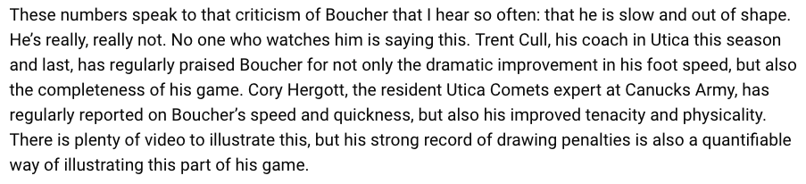 Tyler Shipley quote on Reid Boucher from CanucksArmy