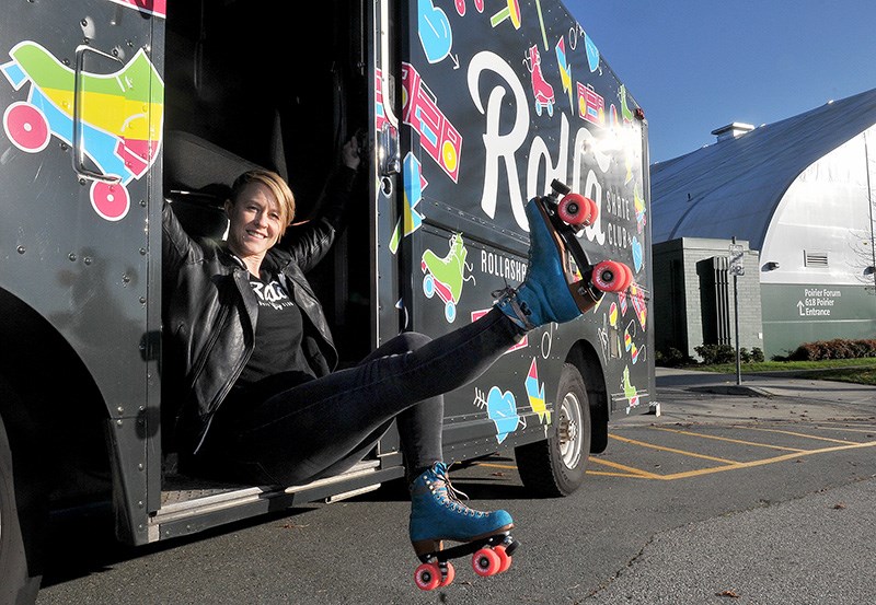 Carla "Booty Quake" Smith and her roller derby partner Lucy "Luludemon" Croysdill are bringing the transformative power of their roller skating and roller derby experience to the Poirier Forum for learn-to-skate classes and roller derby workshops.