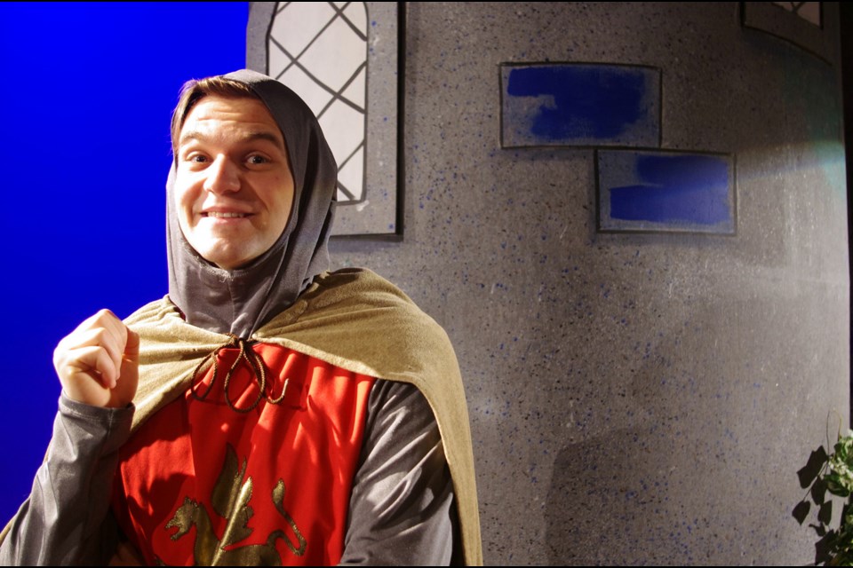 Colton Fyfe stars as King Arthur in the Metro Theatre holiday pantomime of King Arthur's Court, onstage Dec. 13 to Jan. 5.