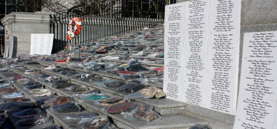 More than a thousand pairs of shoes will be placed on the steps of the Vancouver Art Gallery, Dec. 6