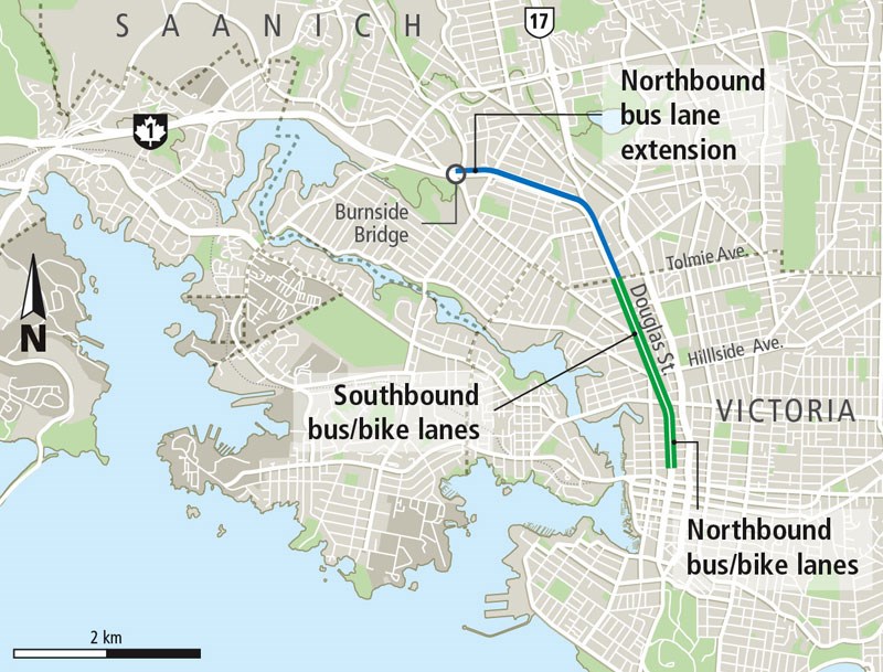 Map - Bus priority lanes, December 2018