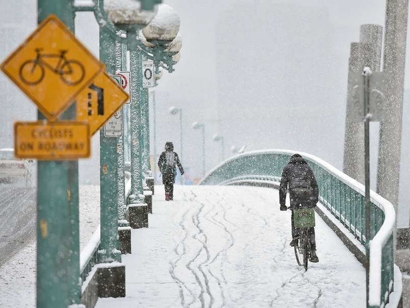 Expect a few flakes as the forecast calls for snow on Friday night and Saturday. Photo Dan Toulgoet