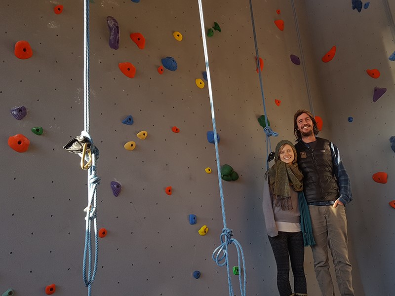 Powell River Climbing Co-op organizers Luke Raftl [left] and Tracy Raftl