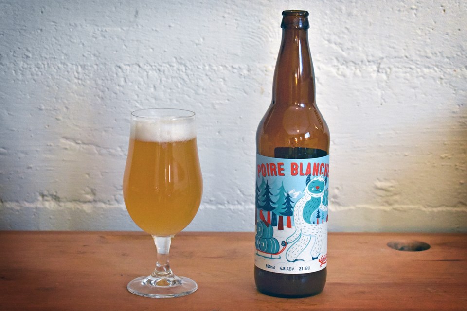 Poire Blanche, the latest beer in the Growler’s B.C. Brewers Collaboration Series, is a subtle Belgi