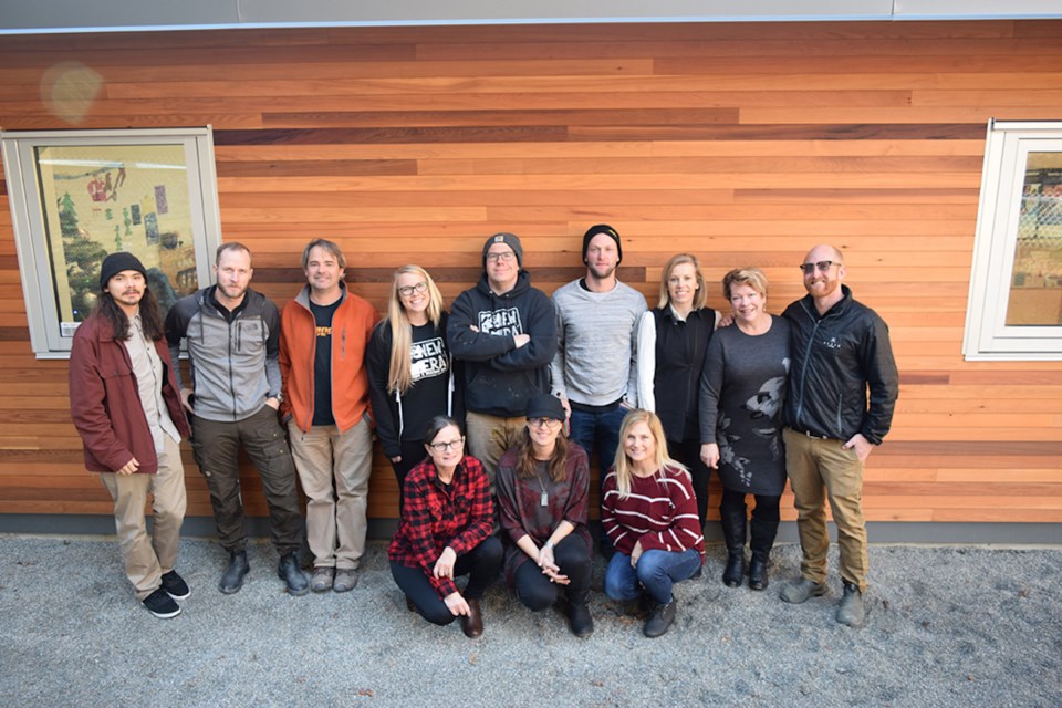 Left to right: Rowen Swain, Top Coats Painting; Eric Cseff, Ally Acorn, Colin Acorn, Allan Tudor, Sarah Bjornson, Suzie Soman, Jason Zavitz. in front, Colleen Afelskie, Cheryl Simpson, and Gina Parry.