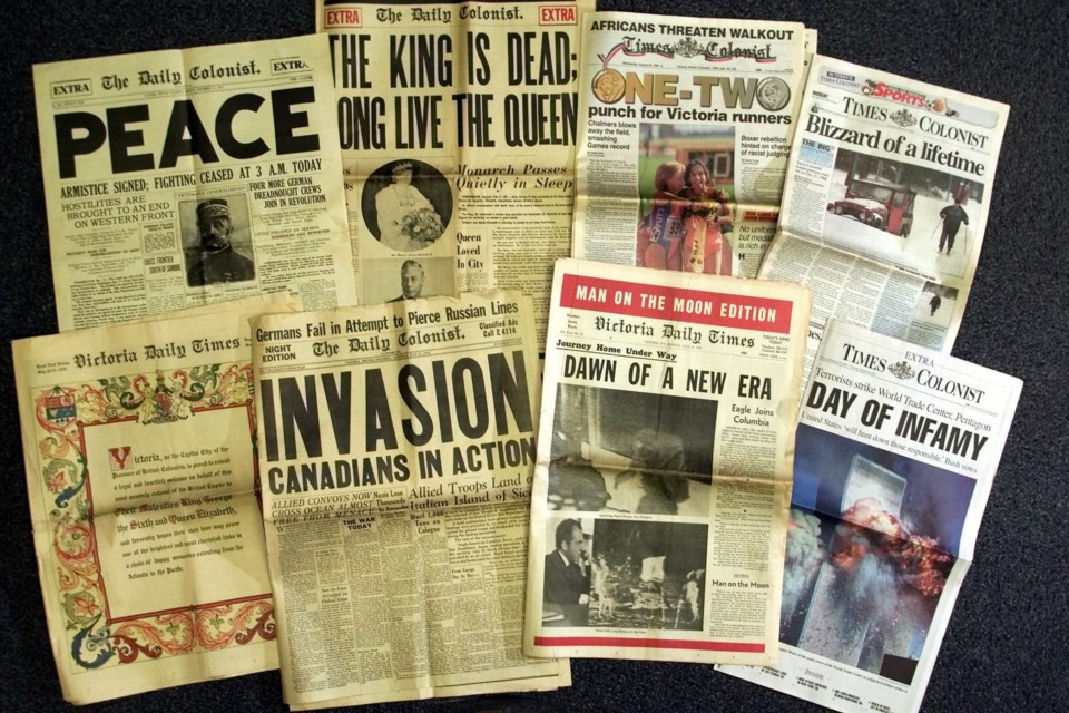 Front pages through the years