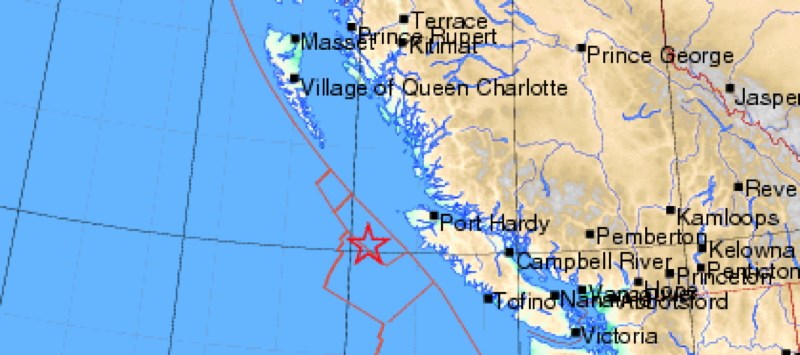 map - earthquake location